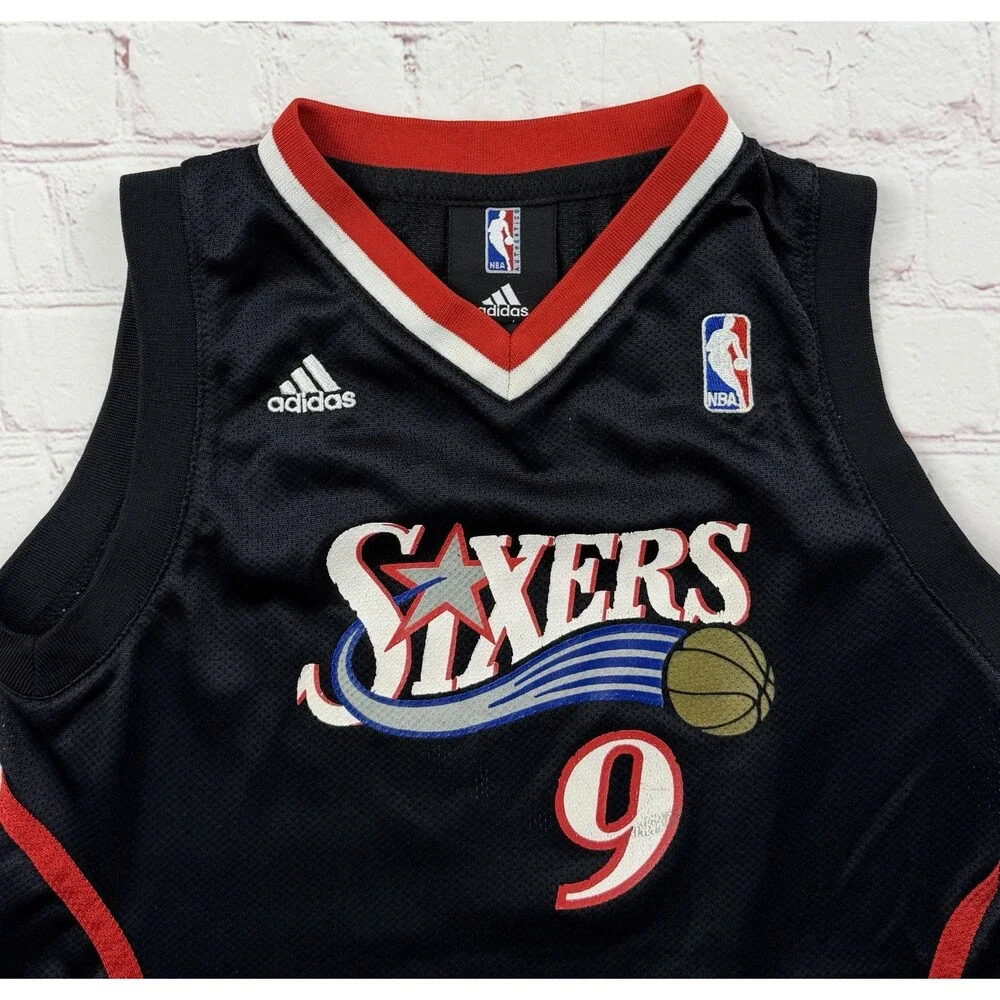 Adidas Philadelphia 76ers Andre Iguodala #9 NBA Swingman Jersey KIDS Large Black